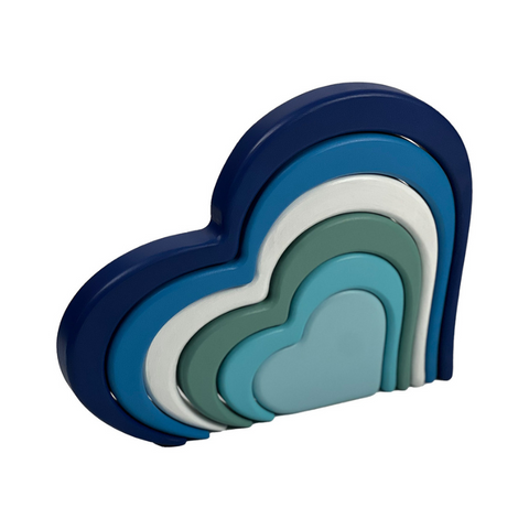 AVLoves Atlantic Waves Heart with interlocking wood pieces